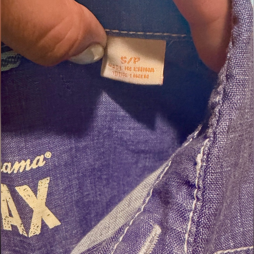 Tommy Bahama Casual Indigo Button Down Shirt-Small - Picture 2 of 3